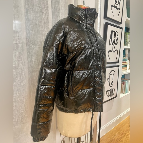 Cool Zara Black Shiny Puffer - Picture 4 of 7